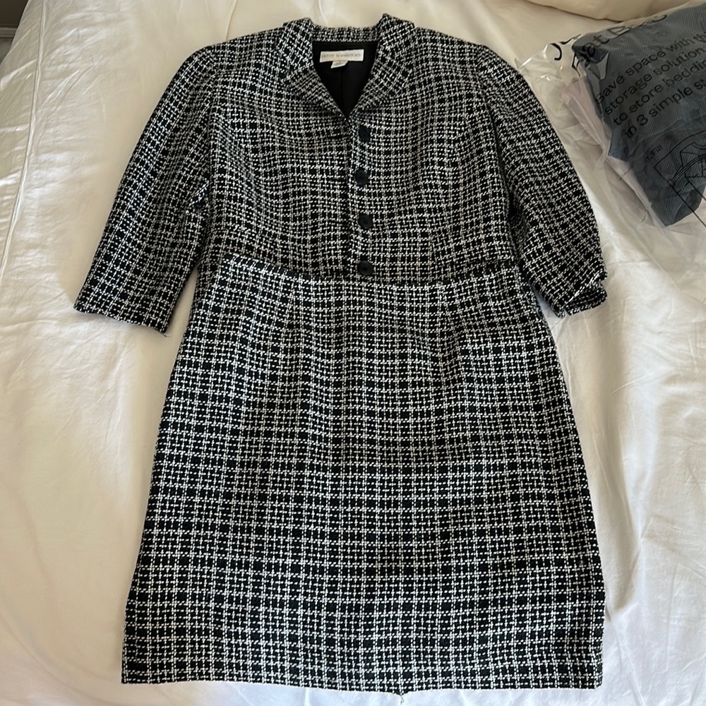 Black tweed blazer & skirt set